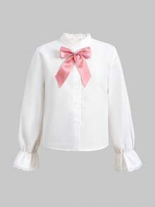 Tween Girls' Casual Everyday Comfortable Shirt Dress Set - Pink - View 5