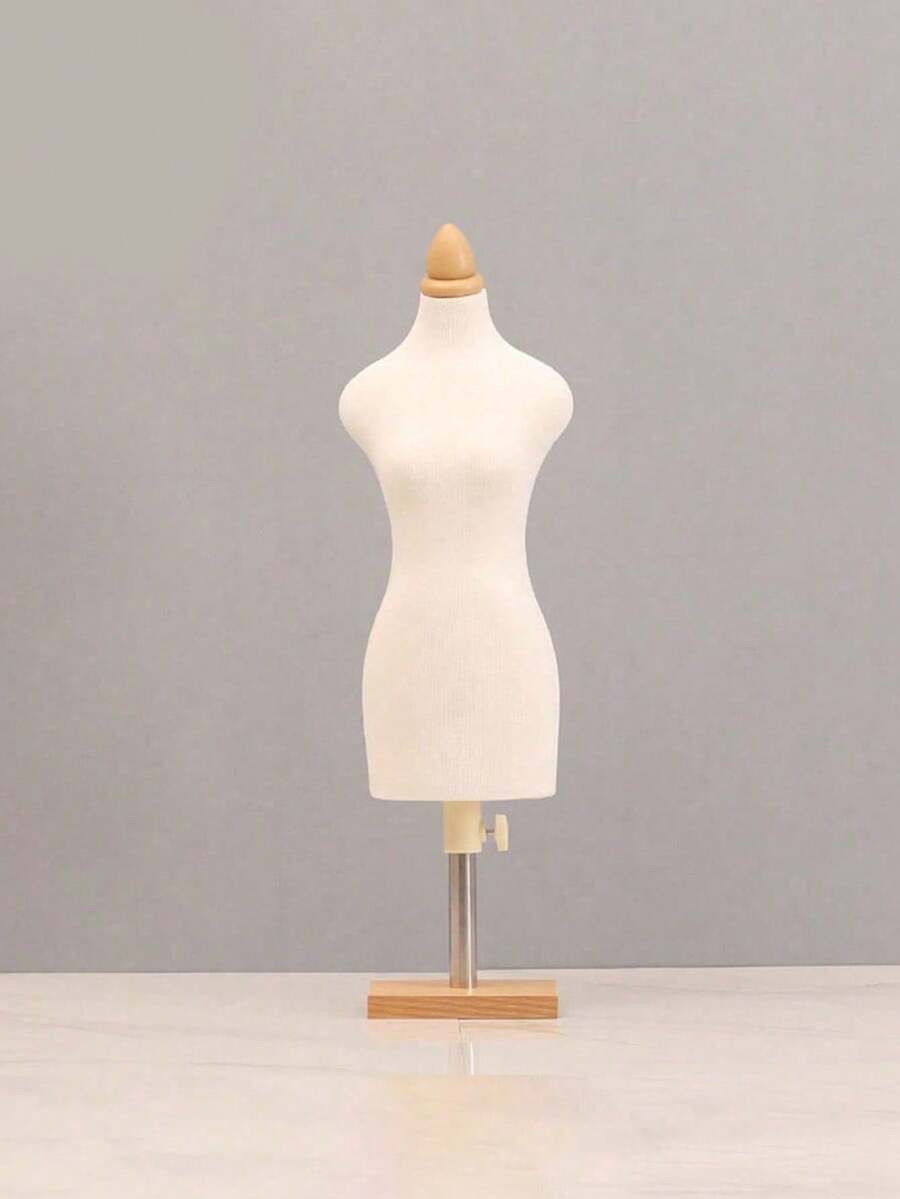Un mini modèle DIY pour la conception de vêtements, adapté à l'utilisation dans la conception de mode, l'enseignement de l'épinglage sur les vêtements, etc. Le petit mannequin peut être utilisé pour concevoir des vêtements de poupée et des modèles de coupe tridimensionnelle mini BJD pour les filles. - Beige - Voir 1