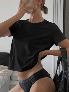 Livesso Camisetas de mujer - Negro - Ver 5