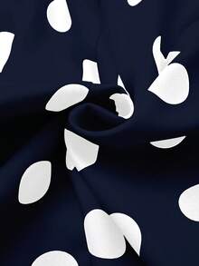 Franclia Women's Sexy & Elegant Polka Dot Print Camisole, Suitable For Spring/Summer Outfits - Navy Blue - View 4