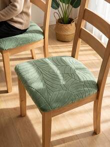 1 chiếc bọc ghế, bọc ghế ăn dệt jacquard, thích hợp cho ghế văn phòng, phòng ăn, nhà bếp, bảo vệ đệm ghế. - Màu xanh Bạc hà - Xem 2