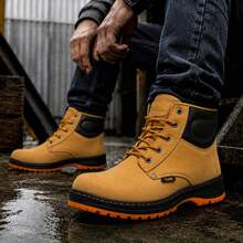Genuine Leather Pleg Working Boot With Steel Helmet - miel - View 7