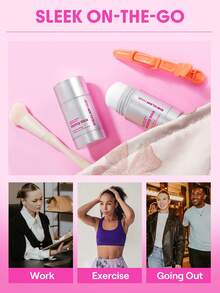 SHEGLAM HAIR Locked in Glossy Shine 強效定型棒 - 30 克，順滑髮蠟棒，飛揚控發，優雅棒，持久定型，時尚外觀，一抹即可，不粘膩不油膩，無剝落零白鑄，蔓越莓香味，適合所有髮質|直髮、波浪發、捲髮、捲髮 生日 禮物 假期 粉紅色的 氛圍 化妝品 海灘 學校 節慶 玫瑰 女孩 護髮 Y2K 母親節 旅行必備 假期 夏天 郵輪必備用品 - 無色 - 查看 8