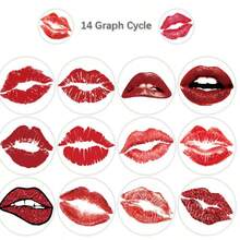 500 pegatinas de labios, 10 diseños de pegatinas con estampado de insectos, adecuadas para fiestas, paredes, scrapbooking, sobres, tarjetas de cumpleaños y tarjetas festivas - Multicolor - Ver 2