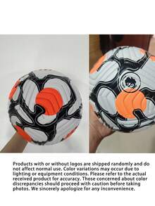 1 pièce Ballon de football haute élasticité, résistant à l'usure, anti-explosion, confortable, en tissu de haute qualité, couture de précision, convient pour l'entraînement et les matchs intérieurs et extérieurs - Multicolore - Voir 9