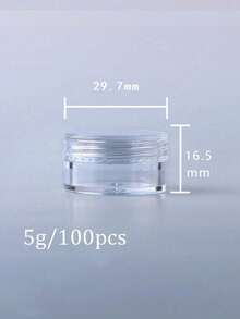 25pcs Mini Clear Cream Jars 3g 5g Empty Plastic Cosmetic Makeup Jar Pots Transparent Sample Bottles Eyeshadow Cream Lip Balm Container, Travel Essentials Sample Cosmetics Jar Emtpy Mini Bottles Thanksgiving, Halloween, And Christmas Are Applicable - Clear - View 18