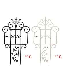 5/10/20PCS Decorative Garden Border Fence, Outdoor Yard Garden Plastic Border Fence, Plant Boundary Lawn Edging, Create Cozy Home, Black/White - multicolor - View 13