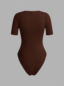 SHEIN BASICS 3件套休闲纯色针织圆领短袖连体衣（女款） - 彩色 - 查看 15