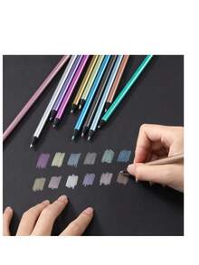 24 Metallic HB Coloring Pencils - Dust-Free, Versatile 1.0-1.9mm Lead For Art, Graffiti, And DIY Crafting - multicolor - View 6