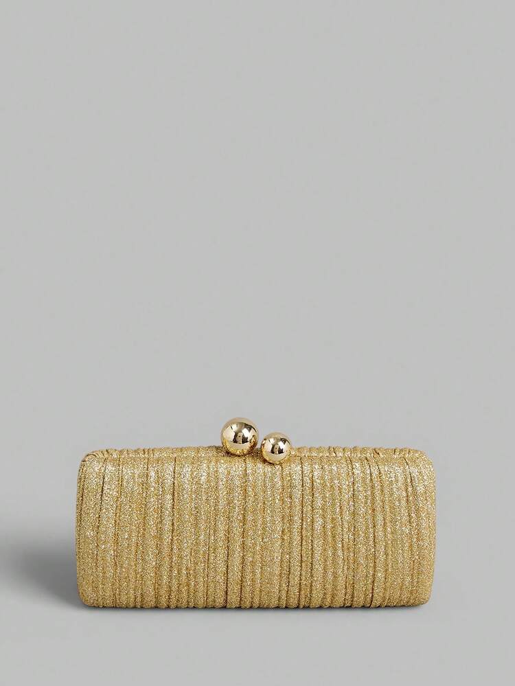 Ladies Fashion Gold Dinner Bag, Exquisite Shiny, Elegant Banquet Party Evening Dress Wedding Clutch