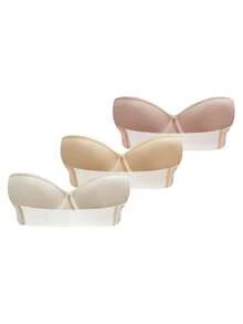 Bộ 3 áo ngực nữ tối giản, gợi cảm, kiểu yếm, không dây, có gọng. - Nhiều màu - Xem 9