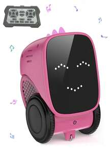 1 Piece Touch Sensor Smart Robot Toy 24GHz Remote Control Rechargeable Programmable Robot With Dancing Singing Story Telling LED Expression Change Auto Demo Music Function Pink Blue Yellow Green Educational RC Dinosaur Robot Toy Perfect For Boys Girls Aged 3 To 12 Halloween Christmas Easter Birthday Holiday Gift Interactive Early Learning STEM Intelligent Plaything - Multicolor - View 11