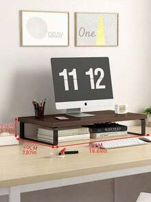 1 buah Stand Monitor Peninggi Tinggi, Stand Monitor Laptop, Stand Monitor Meja Komputer Kayu dengan Fungsi Penyimpanan, Stand Peninggi Meja yang Cocok untuk Rumah dan Kantor, Stand Laptop. Perlengkapan Kantor dan Produk Pengorganisasian - MultiWarna - View 9