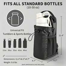 A Magnetic Suction Fitness Kettle Bag, Adjustable Shoulder Strap One-Shoulder Cross-Body Bag Sports Bag | Large-Capacity Sports Storage Bag, Multi-Compartment Design | Retractable Rope, Sports Style, Strong And Durable Fitness Backpack/Cross-Body Bag, Convenient And Powerful Magnetic Suction, Two-In-One Unisex, Suitable For Fitness, Sports, Travel Storage - Multicolor - View 3