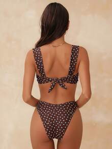 Bonvoyette Summer Bestselling Polka Dot Pattern Design Fashionable Beach Bikini Set For Girls - Multicolor - View 2