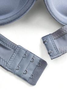 DesireSculpt 1 pieza Sujetador con aros y relleno minimalista para mujer - Gris - Ver 9