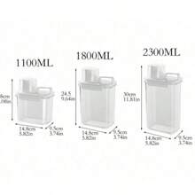 PETSIN 1 Recipiente sellado para almacenamiento de alimentos, adecuado para alimentos para mascotas, granos, arena para gatos, con una gran capacidad, equipado con una tapa con regla y asa, y múltiples tamaños a elegir - 1100ml-2300ml - Ver 7