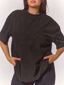 MUSERA Plus Size Oversized Active Top Spring Summer Vacation Holiday Casual Everyday Cute Active - Black - View 2
