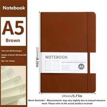 Juego de cuadernos con tapa dura A5 - Cubierta de piel de PU, 200 páginas/100 páginas, adecuado para la escuela, la universidad, el trabajo, los viajes - Cuaderno de rayas, conveniente para tomar notas - Multicolor - Ver 18