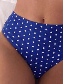Swim Mod Bộ bikini 2 mảnh mùa hè dành cho nữ, áo hai dây in họa tiết màu ngẫu nhiên và quần đùi cạp cao, thích hợp cho kỳ nghỉ biển. - Nhiều màu - Xem 4