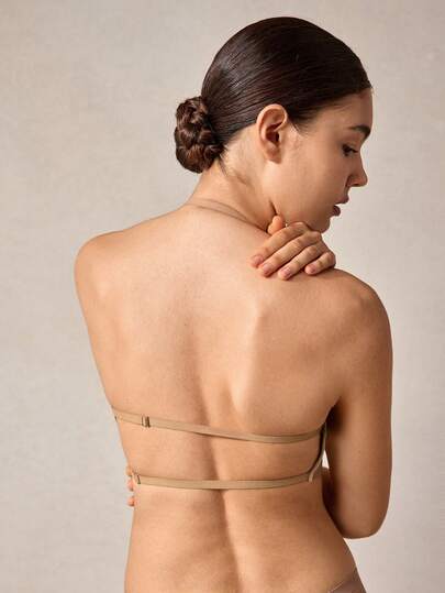 Veilyse Women's Seamless Backless Bra Backless Strapless Underwear Summer Bra Sexy Bra Bridallingerie Three Types Of Straps, Seamless And Breathable, Adjustable Shoulder Straps, Thin Bra, Comfortable And Breathable, Suitable For Weddings, Formal Dresses, Camisole Skirts, Etc