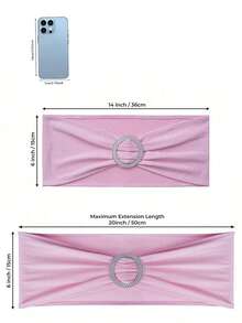 10 Pieces Set Of Spandex Chair Waistband, Bowknot Waistband, Premium Elastic Chair Cover With Buckle Slider, Elastic Chair Strap Suitable For Wedding And Event Decoration, Banquet Decoration, Chair Bow Chair Decoration, Decorative Chair Cover, Chair Back Cover - Multicolor - View 3