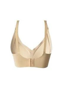 Moonlight&Mama 1pc Seamless Plus Size Maternity Nursing Bra With Adjustable Straps And Removable Cups - Apricot - View 2