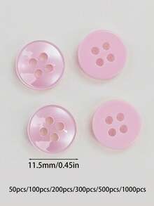 50/100/200/300/500/1000 Pcs Buttons - Peach Vintage Round Buttons For DIY Projects, Shirts, Sewing, Small Accessories (E.G., Wallets) And DIY Wallet Making. - Peach - View 3