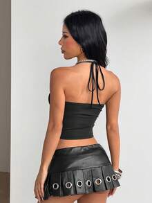 SHEIN ICON Áo tank top nữ - màu đen - Xem 2
