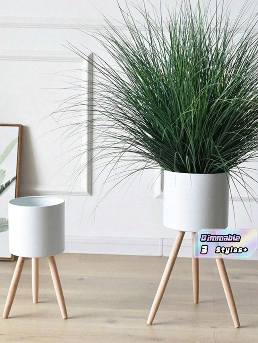 1个铁艺植物容器，简约素雅家居植物容器 - 白色 - 查看 1