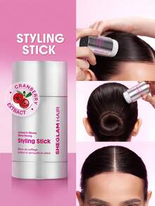 SHEGLAM HAIR Locked in Glossy Shine 強效定型棒 - 30 克，順滑髮蠟棒，飛揚控發，優雅棒，持久定型，時尚外觀，一抹即可，不粘膩不油膩，無剝落零白鑄，蔓越莓香味，適合所有髮質|直髮、波浪發、捲髮、捲髮 生日 禮物 假期 粉紅色的 氛圍 化妝品 海灘 學校 節慶 玫瑰 女孩 護髮 Y2K 母親節 旅行必備 假期 夏天 郵輪必備用品 - 無色 - 查看 1