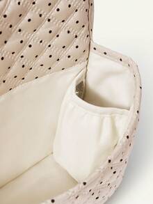 Cozy Pixies 1-Piece Stroller Accessories Polka Dot Love Pattern Storage Bag, Built-In Bottle Compartment, Diaper Storage Mother And Baby Bag, Suitable For Outdoor Convenient Travel Leisure Diaper Bag - Off-white - View 10