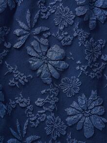EMERY ROSE Quần short nữ họa tiết jacquard thanh lịch, thích hợp cho mùa hè. - Màu xanh hải quân - Xem 4