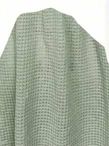 EMERY ROSE Plus Size Women Solid Color Round Neck Ruffle Hem Casual Tank Top - Green - View 7