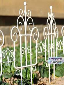 5/10/20PCS Decorative Garden Border Fence, Outdoor Yard Garden Plastic Border Fence, Plant Boundary Lawn Edging, Create Cozy Home, Black/White - multicolor - View 1