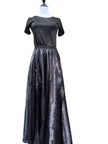 Đầm khiêu vũ dài thời trang, làm từ sợi polyester, váy ba lê satin dành cho nữ, thích hợp cho múa bụng, khiêu vũ, múa flamenco và múa rock. - Nhiều màu - Xem 20