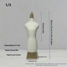 1PC Mini Sewing Human Form Mannequin With Square Base, Clothing Display Teaching Props - Beige - View 8