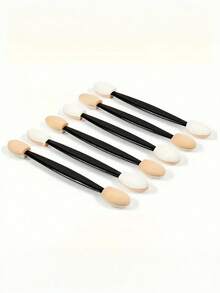 10/50/100/200PCS Double-Sided Eye Shadow Applicators - Soft Sponge Makeup Brushes For Women, Eyebrow & Eyeshadow Blending Tool, Spoolie Brush, Bulk Giveaways, Party Favors, Professional Makeup Supplies - Multicolor - View 5