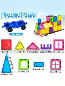 MINKOJA Magnetic Blocks, 40/64/100PCS Building Blocks, Magnets Building Set, STEM Construction Stacking Blocks & Montessori Learning Toy Gift For Kids Boys And Girls Preschool Kindergarden Toy, Mix Colors(Suitable For Ages 3+) - Multicolor - View 7