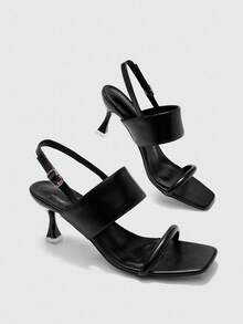 CUCCOO BIZCHIC Womenheeledsandals - Black - View 6