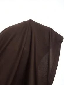 Bonvoyette Caftán de cuello en V elegante con bloques de color para primavera/verano - Marrón - Ver 9