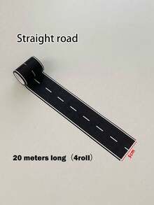 卡通 DIY 道路軌道交通與紙膠帶鐵路道路膠帶汽車火車轉角貼紙，居家裝飾貼紙、牆貼、乙烯基貼紙，春季裝飾品 Rama 裝飾貼紙禮物，生日畢業禮 - 彩色 - View 13