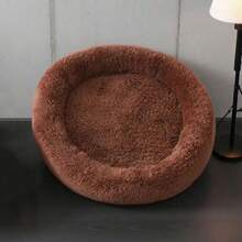 PETSIN 1 Piece Of Ultra Soft Plush Pet Bed - A Comfortable And Warm Hamster Bed With Anti Slip Bottom And Insulation Pad, Perfect For Guinea Pigs And Other Small Animals, Round Fluffy And Colorful Design - View 5