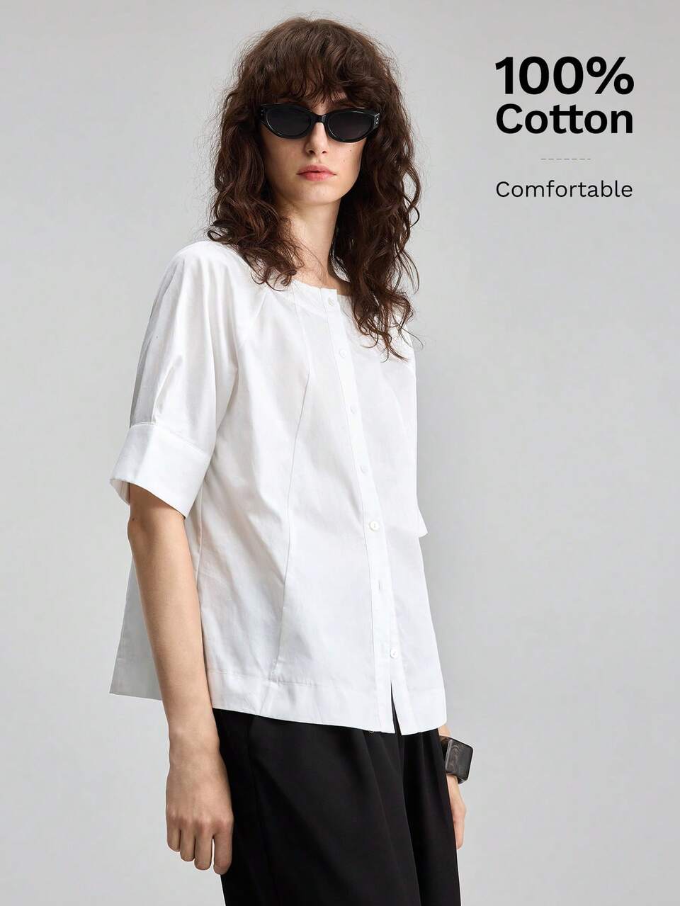 Women's All White Summer All-Season Bohemian Style Vacation Outfits Seaside Women's Clothing Modern Urban Business Casual Old Money Blouse