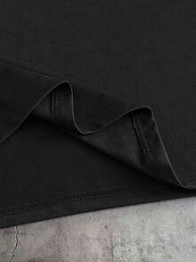 AXEPEAK Áo thun nam dáng rộng, thoải mái, thời trang, in họa tiết, đa năng, thích hợp cho kỳ nghỉ. - màu đen - Xem 7