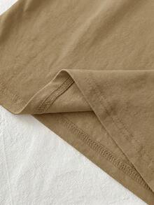 Set Of 3 Slim-Fit Long-Sleeved T-Shirts With Round Neck, 95% Cotton, Minimalist And Casual Style For Women - 多色 3 - 查看 8