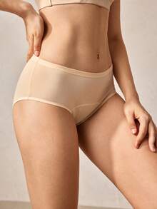 Veilyse Bộ 4 chiếc quần lót nữ thoáng khí, không đường may, chất liệu lưới, cạp cao, chống rò rỉ, thích hợp cho kỳ kinh nguyệt. - Nhiều màu - Xem 9