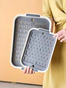 1pc - Double-Layer Square Drainable Pet Toilet Made Of Pp Material, Removable And Washable, Suitable For Rabbits, Guinea Pigs And Other Small Animals, Suitable For All Seasons. - Multicolor - View 1