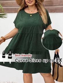 SHEIN CURVE+ 22號大尺碼女款音樂節海灘度假波希米亞風春夏復古洋裝 - 彩色 - 查看 9