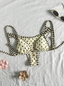 Swim Mod Women's Random Print Bikini Set With Adjustable Shoulder Straps And Metal Decor, Suitable For Spring/Summer - Multicolor - View 2